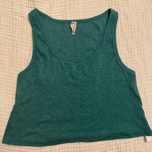 Free People Intimately Teal Sleeveless Women's Ribbed Tank Bra